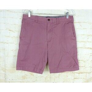 J.Crew Chino Shorts Mens 31X9 Inseam Berry Red Cotton Stretch Preppy Golf C8937